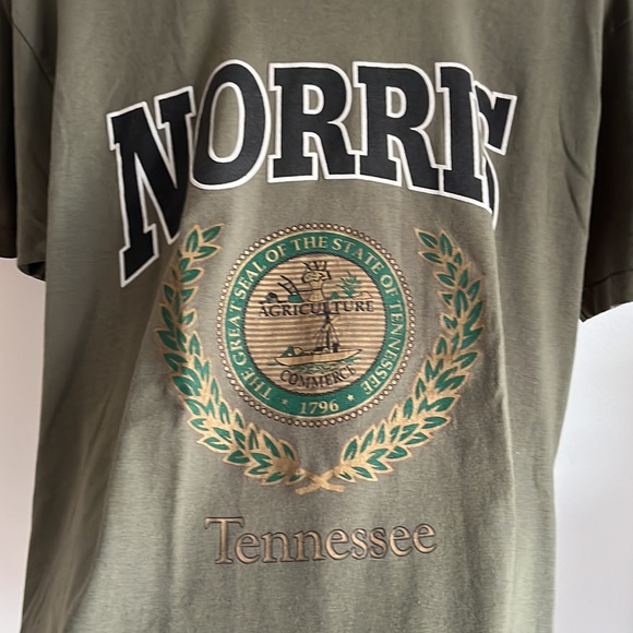 Vintage Norris Tennessee T-Shirt / Large / 90s / Single Stitch / Army Green - Picture 6 of 6